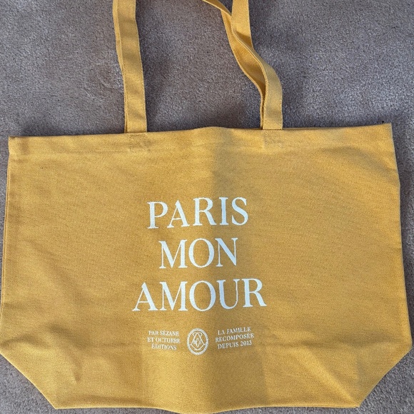 NWOT Sézane Mustard Yellow Tote Bag - Cotton - Picture 1 of 1